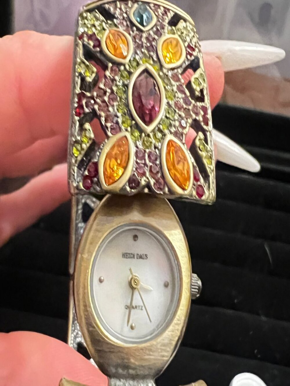 Heidi Daus Hidden Peak Clamp Watch Bangle & Ring SET - Picture 5 of 5